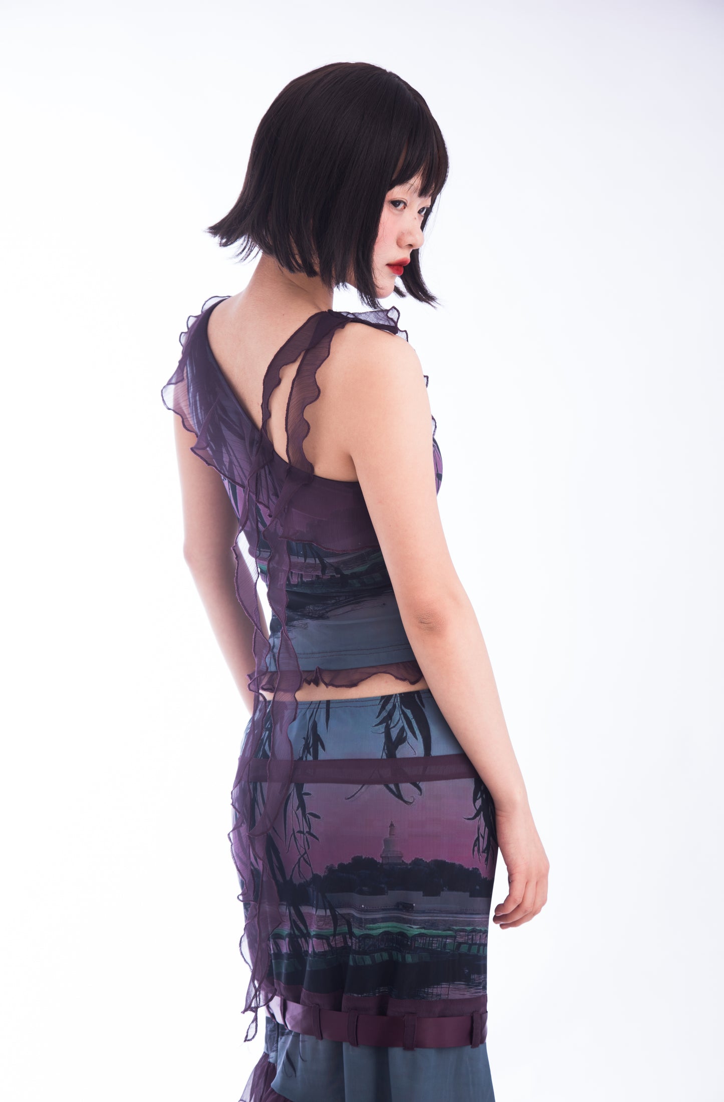 Orangela - Dreamscape Memory Gauze Top