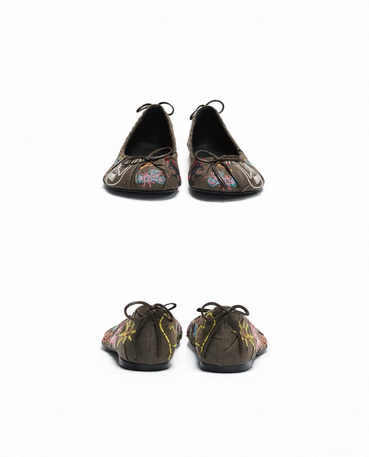 BHIVE – BAGGY Japanese Konbu Nylon Ballet Flats with Custom Leather Soles