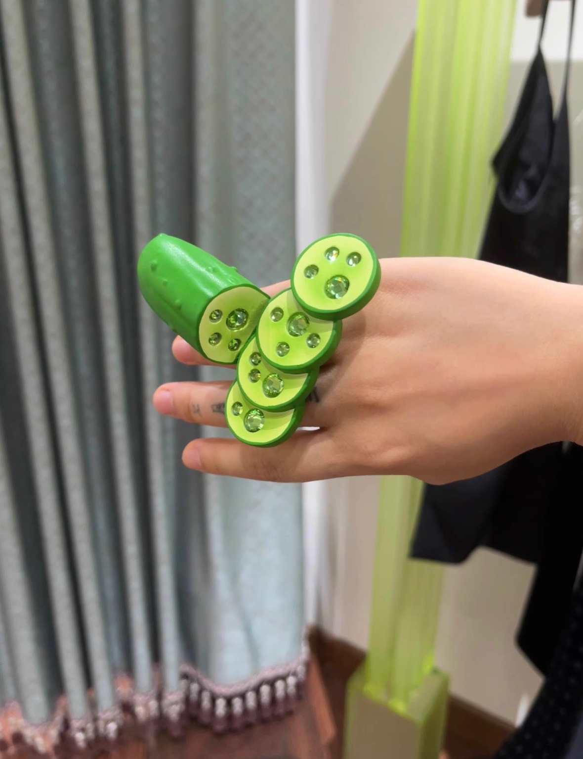 Emo Salad- 3D Printed Cucumber Ring