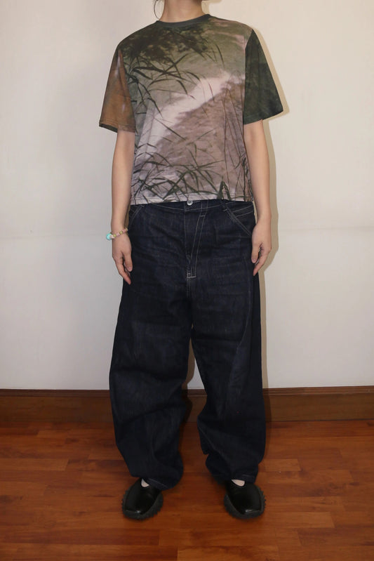 Oddgreen – Bamboo Falls Tee 'Botanical Impression in Cloud White'