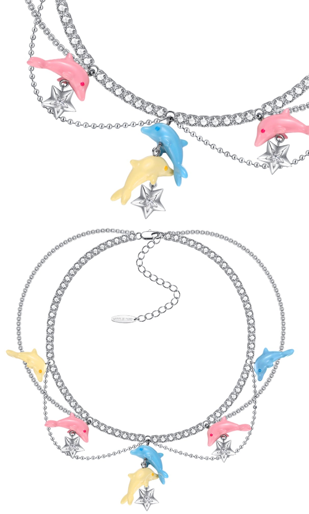 Gelelua - Tricolor Dolphin Jump Necklace (My Virtual Toys)