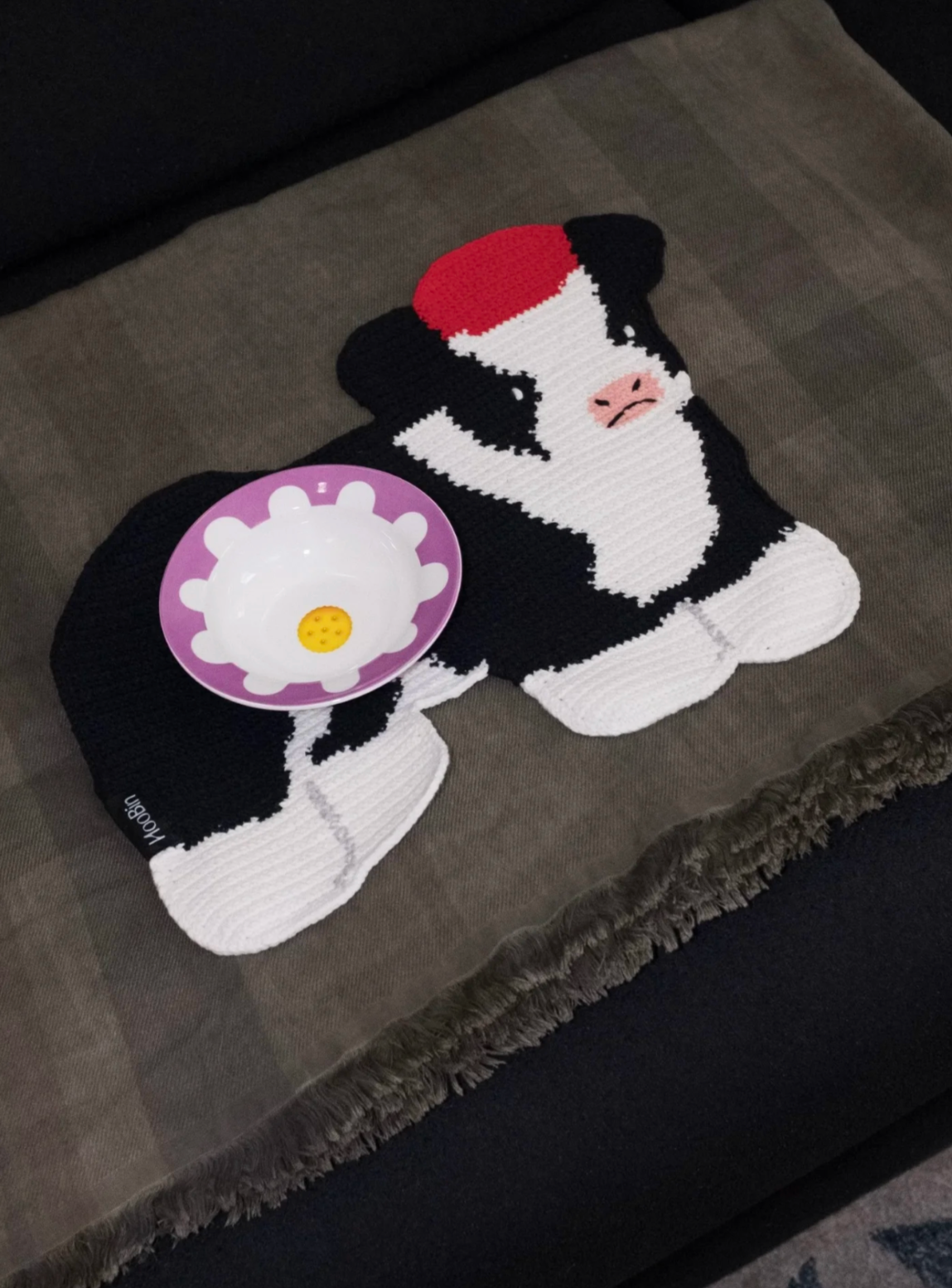 Hoobin - Handwoven Fluffy Cow Trivet