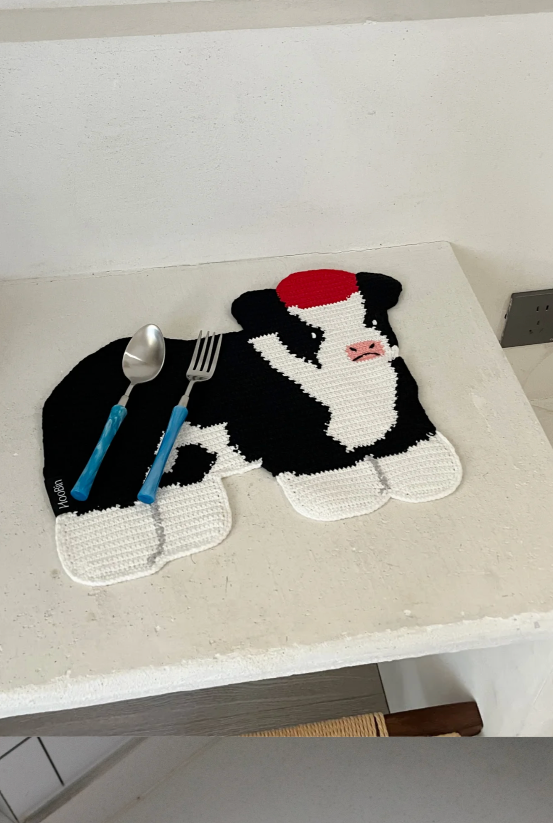 Hoobin - Handwoven Fluffy Cow Trivet