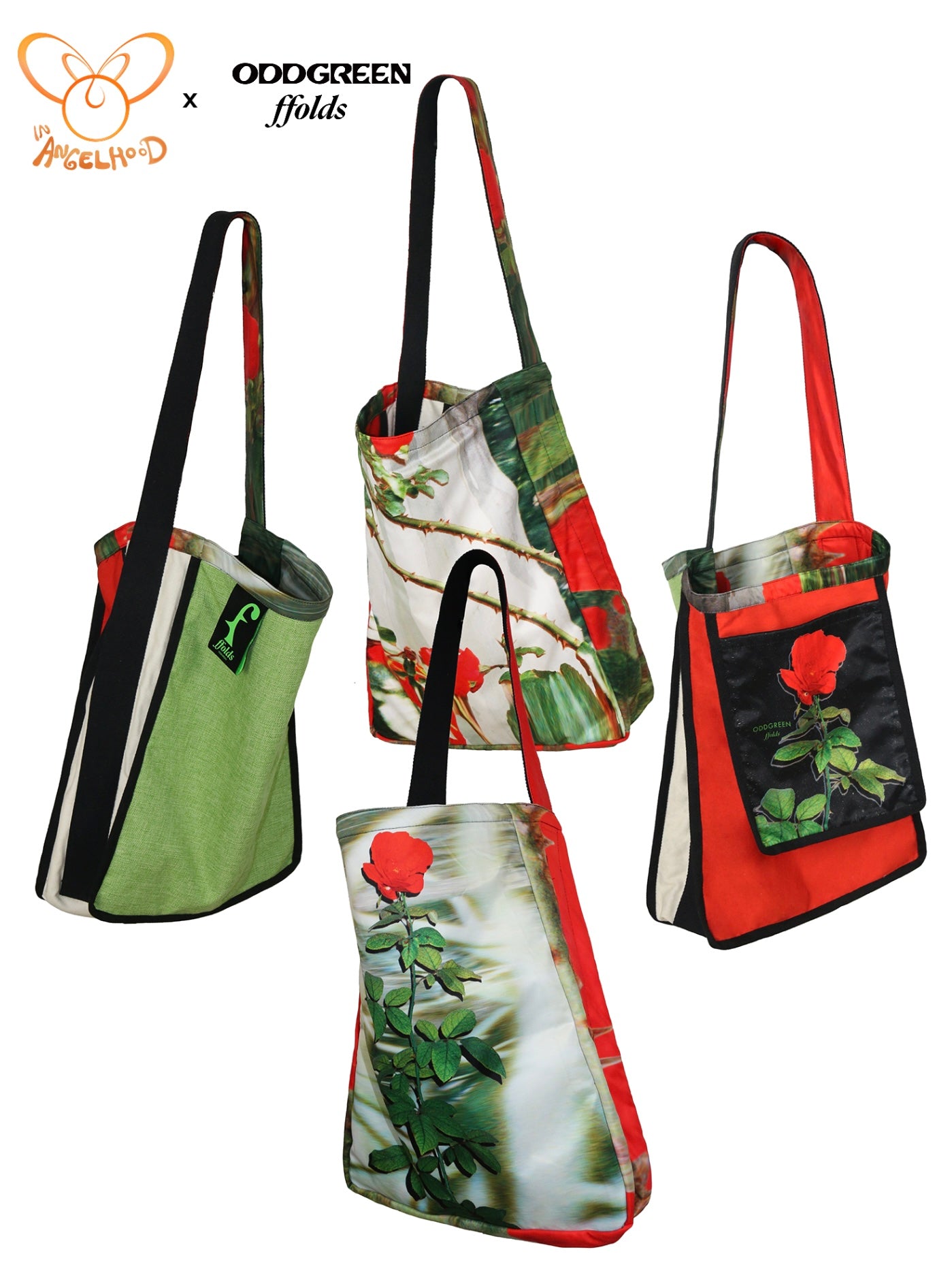 OddGreen -  Canvas Bag (Red Rose)