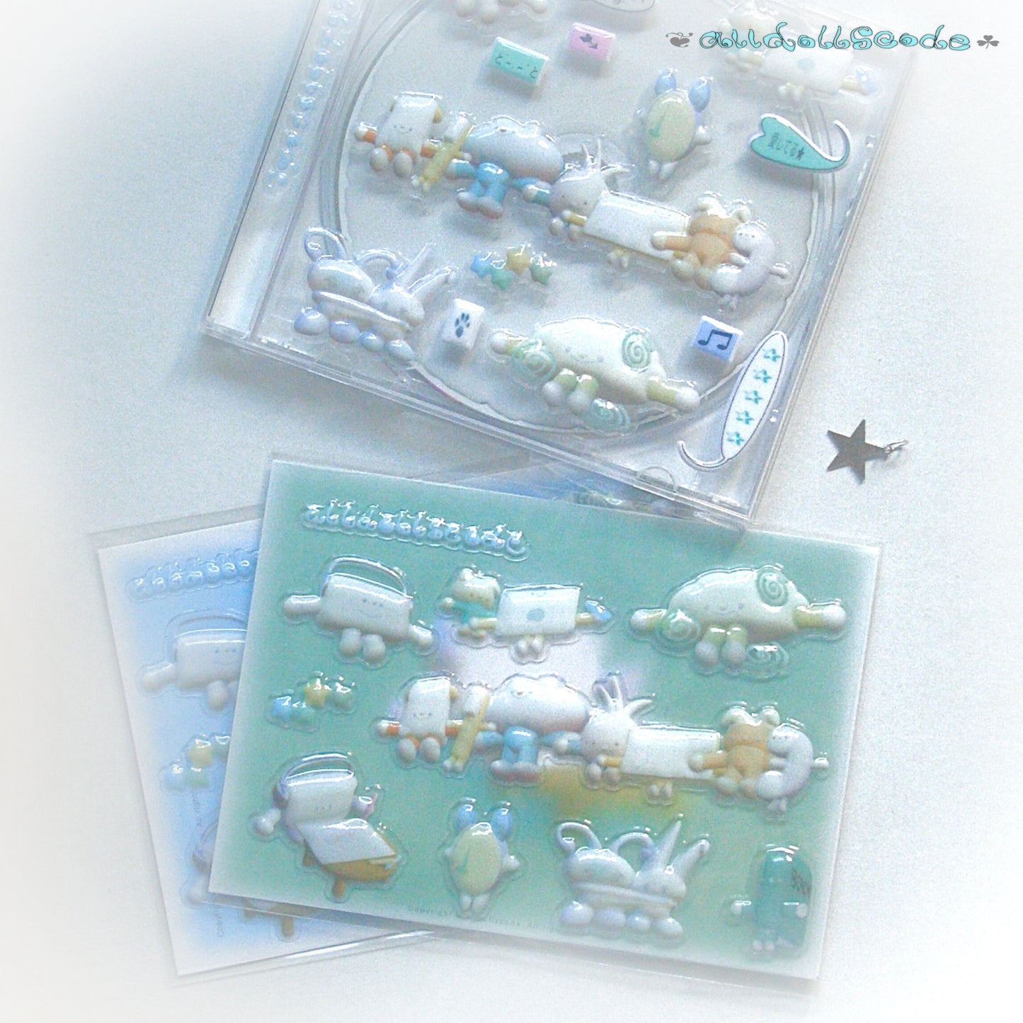 alldollscode - PVC Transparent 3D Journal Stickers Bubble Stickers