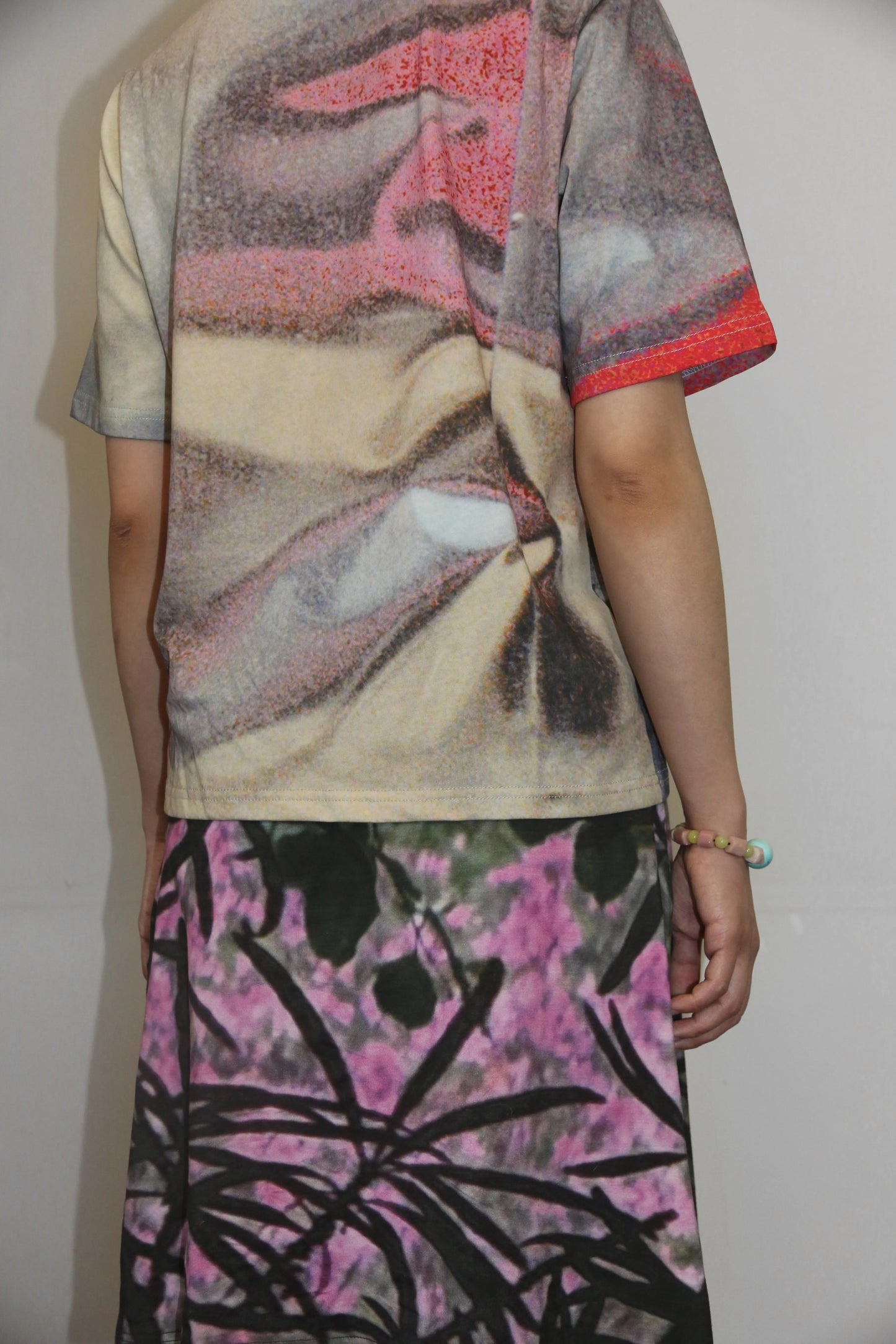 Oddgreen - Oleander Skirt 'Botanical Impression in Pastel Green'