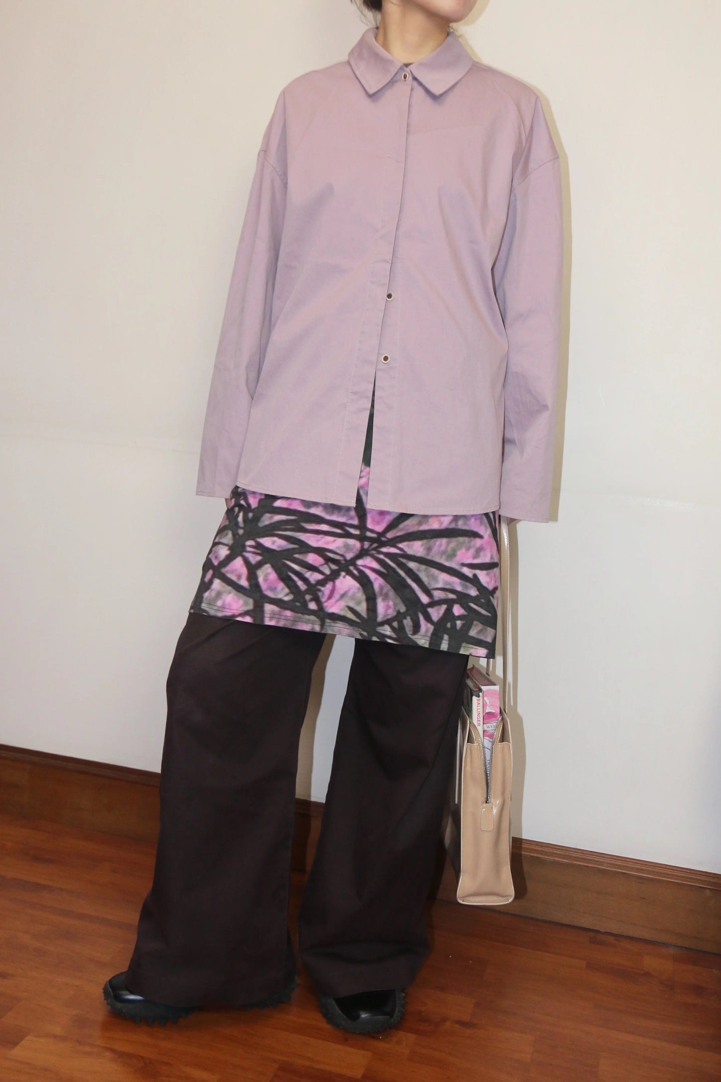 Oddgreen - Oleander Skirt 'Botanical Impression in Pastel Green'