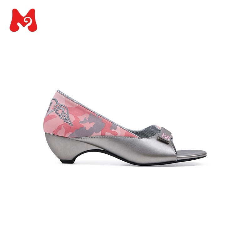 PonteAlleMoss19 – Camo Mix Low-Heel Tutor Sandals