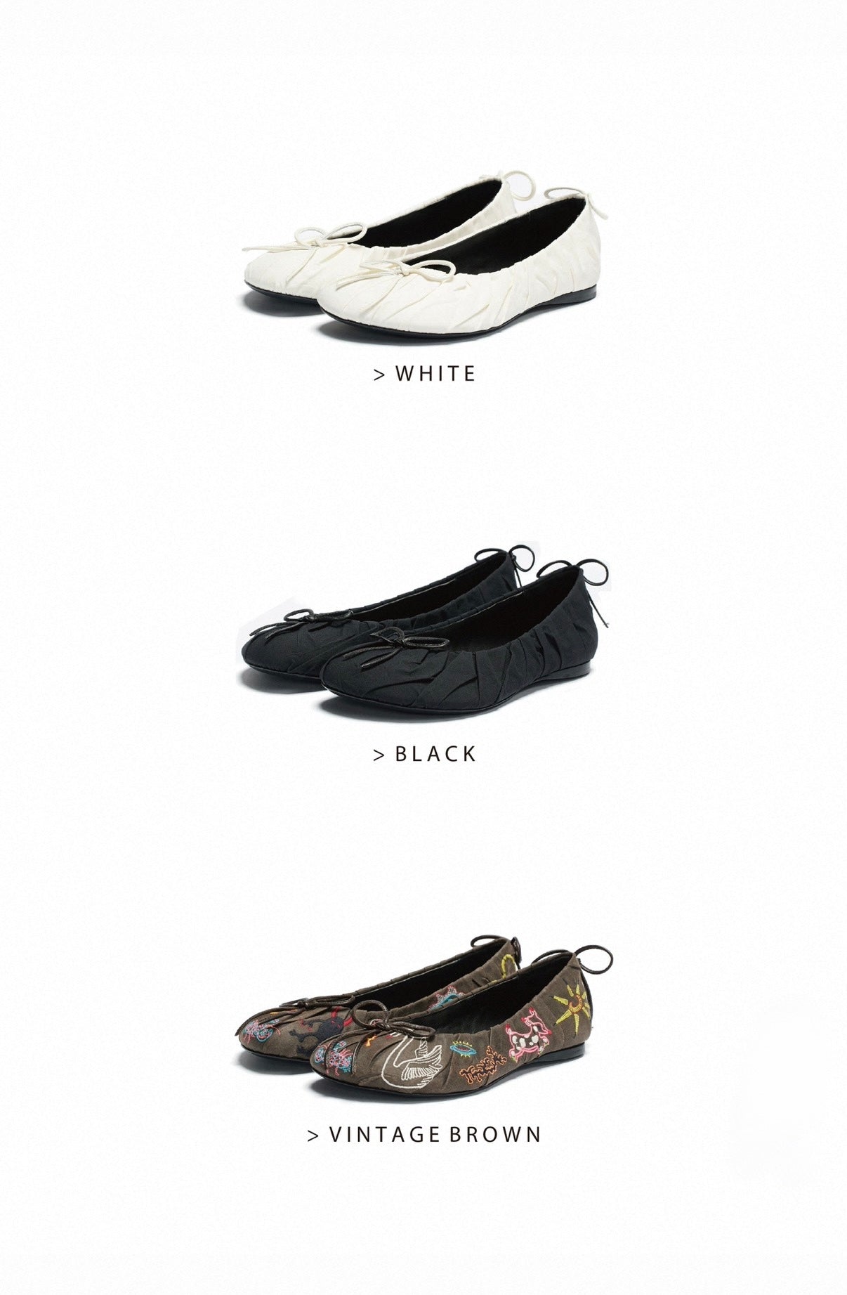 BHIVE – BAGGY Japanese Konbu Nylon Ballet Flats with Custom Leather Soles