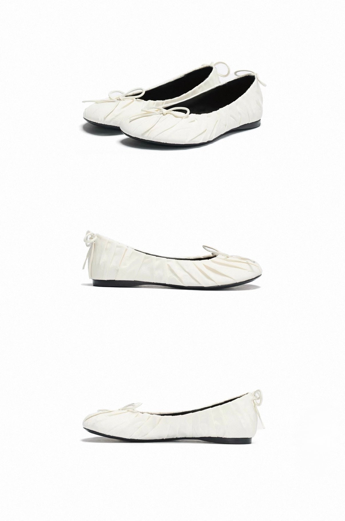 BHIVE – BAGGY Japanese Konbu Nylon Ballet Flats with Custom Leather Soles