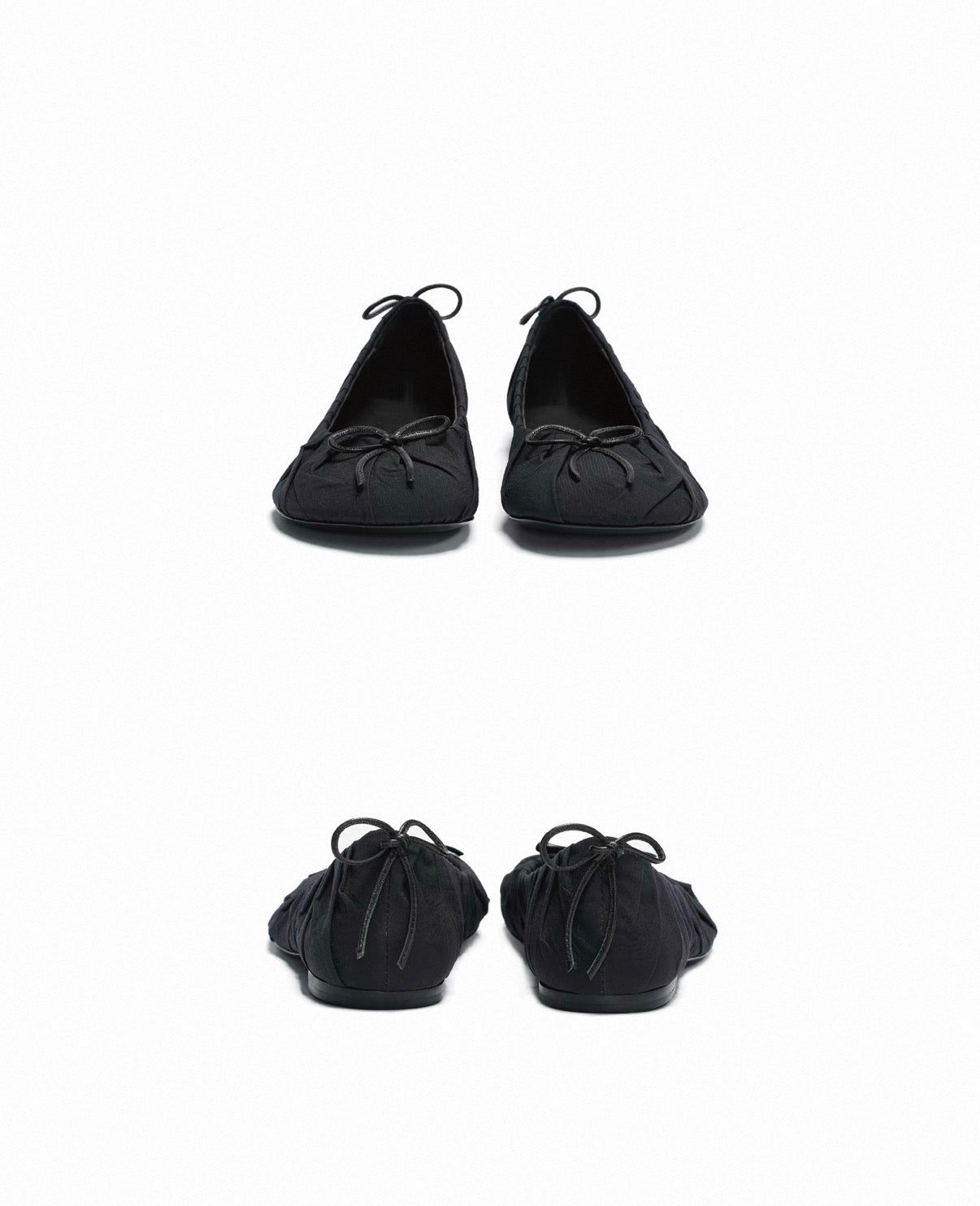BHIVE – BAGGY Japanese Konbu Nylon Ballet Flats with Custom Leather Soles