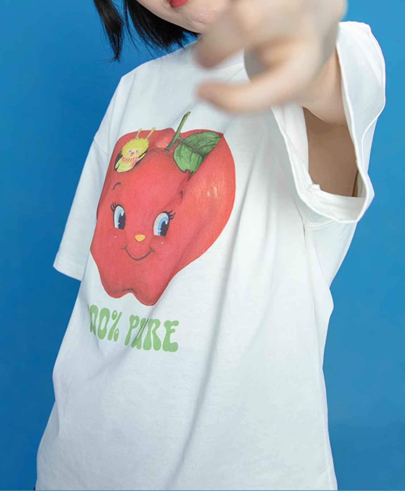 CanCanUniverse - Apple Watercolor Illustration Cute White T-Shirt