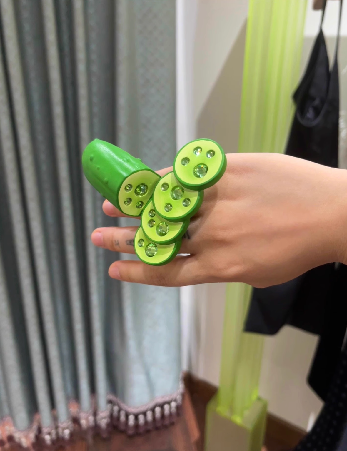 EmoSalad - 3D Printed Cucumber Ring