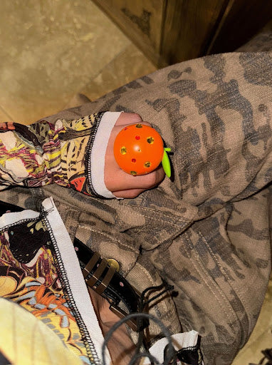 Emo Salad- 3D printed Orange Crystalized Ring