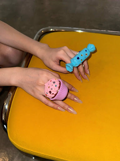 Emo Salad - 3D printed Cake Crystalized Ring